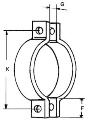 Ahlsell, Klamsvep, tudelade, 44-45mm, SSG 7075 i gruppen Rr & rrdelar / Rrdelar & kopplingar / Fstdetaljer hos Din VVS-Butik (3808662)