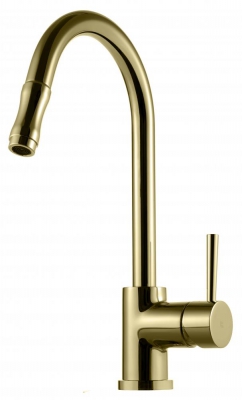 Tapwell EVO185 Kksblandare Med Utdragbar Pip - Honey Gold i gruppen Sanitet / Blandare / Kksblandare hos Din VVS-Butik (9419096)