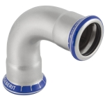 Mapress, Böj, 2muff, 18x90°, rostfri