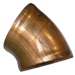 Böj, 2muff, 108x2x45°, Cu