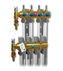 LK, VKF, Värmekretsfördelare, med flödesindikatorer, G25