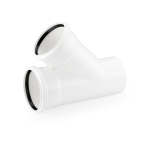 Raupiano, Grenrör, 125x45°, PP