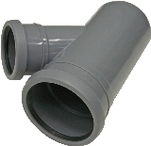 Nordic, Grenrör, grå, 110x75x45°, PP