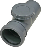 Nordic, Rensrör, med lock, grå, 75mm