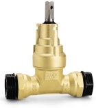 AVK, Servisventil, med PRK koppling, DN50/63, mässing