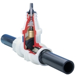 Hawle nr2670, Servisventil, med PE-ändar SDR11, vit, 40