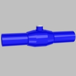 Naval, Engångsventil, svetsändar, blå, DN65