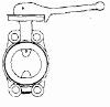AT2310S150, Vridspjällventil, med spak, DN150, byggmått 56 mm