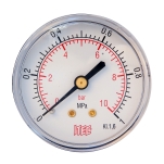 Beulco, 617D, Tryckmätare, utvändig gänga, bakåt, G8