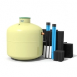 BAGA Effektiv - Slamavskiljarpaket 4m³ med 32 m² infiltration för 2 hushåll