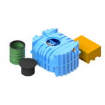 FANN Blue trekammarbrunn 2,2M³ - Slamavskiljarpaket med integrerad pump/pumpbrunn