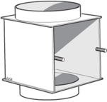 NIBE Rökrör, svart, 159 / 139 mm, stålplåt