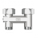 Thermopanel Fördelare, TP 1-rörsfördelare, nickel