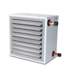 Eveco, AH2430.11, Fläktluftvärmare, ljusgrå RAL7035, BxHxD 500x500x395