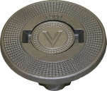 S-1840, Betäckning, rund, svart, Ø230mm