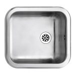 A 340 , Disklåda, med plugg & kedja, rostfri, 300x340x145mm