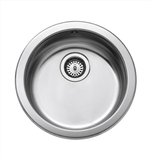 C 380, Disklåda, rund med plugg & kedja, rostfri, 380mm