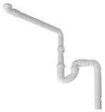 Faluplast, Falu 44800, Kommodvattenlås, vit, G32x40mm