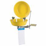 Ögondusch med lock, väggmodell, gul, syrafast stål/förkrom. mässing, pulverlackad