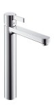 Metris S , Tvättställsblandare, utan bottenventil hög, krom