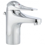 9000E II, Tvättställsblandare, med kallstart, lyftventil, förkromad