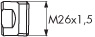 Provtryckningsplugg, M26x1,5
