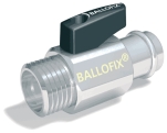 Broen, Ballofix 543 med vred, Kulventil rak, press x utvändig gänga, 15xR15