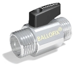 Broen, Ballofix 510 med vred, Kulventil rak, utvändig x utvändig gänga, R10