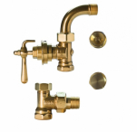 Slottsvred kompl. R15 m. luft/prop mässing